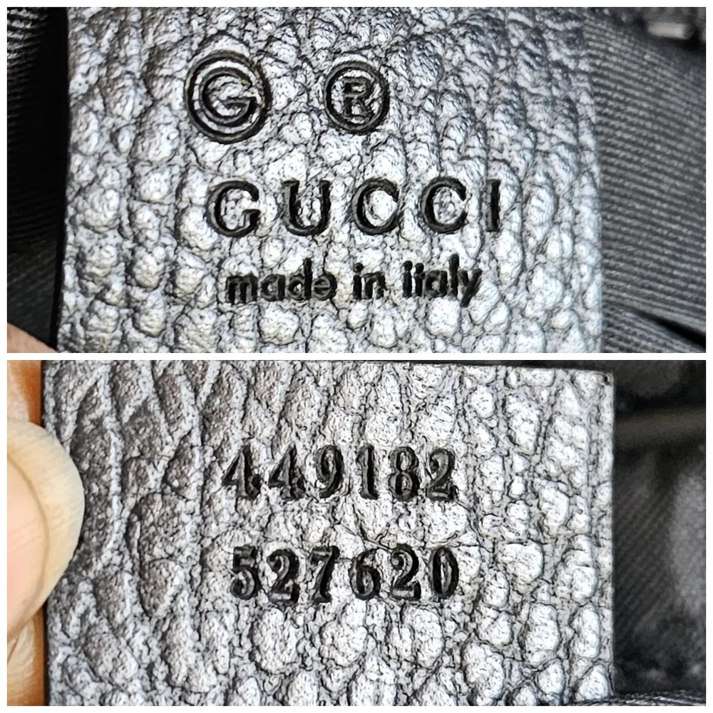 GUCCI Nylon Monogram Fanny Pack Belt Bag Black